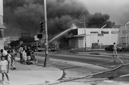 Store burning during L.A. riots