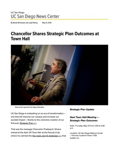 Chancellor Shares Strategic Plan Outcomes at Town Hall