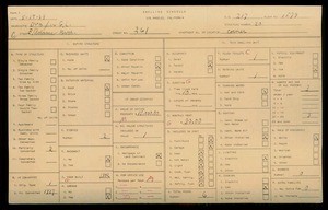 WPA household census for 261 E ADAMS, Los Angeles