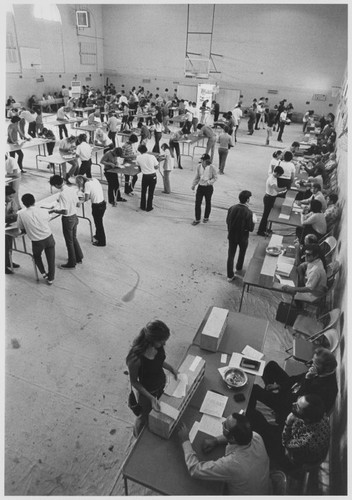 Registration in Seifert Gymnasium, ca. 1975