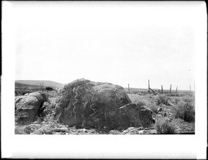 Pictorial rock sacrificial altar of the cliff dweller Indians of New Mexico, ca.1895-1900