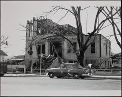 Demolition of Pepper Free Kindergarten, 143 Liberty Street, Petaluma, California, summer 1960