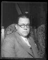Portrait of Eusebio Izquierdo, visiting Mexican official in 1930, Los Angeles, Calif