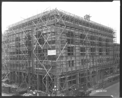 Buildings Repair and Reconstruction - Stockton: Stages of construction of Pacific Telephone and Telegraph building, 505 1st St