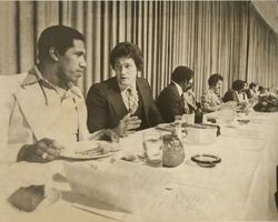 Attendees of the Redcoats Santa Rosa 2/5 Dawson Sports Banquet at the Flamingo Hotel, 2777 Fourth Street, Santa Rosa, California, 1967