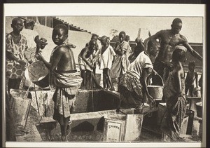 Boys at the well in Kumase (Goldcoast)
