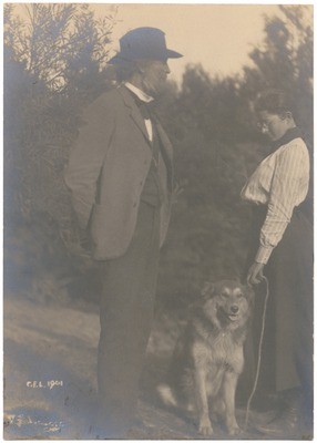 John Muir with Helen Muir, Martinez, California
