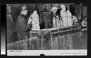 Sculptor at work, Chongqing, China, ca.1900-1920