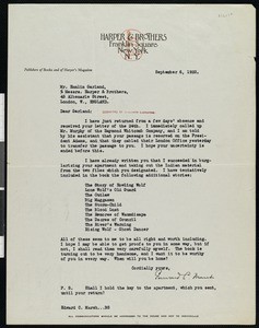 Edward Clark Marsh, letter, 1922-09-06, to Hamlin Garland