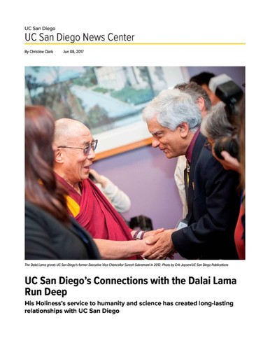 UC San Diego’s Connections with the Dalai Lama Run Deep