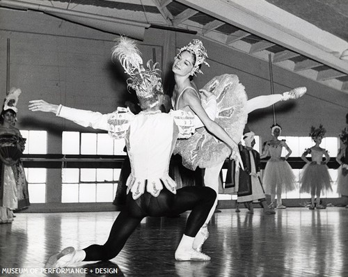 Jocelyn Vollmar and Richard Carter rehearsing Christensen's Beauty and the Beast, 1961