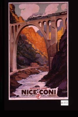 Nouvelle ligne. Nice-Coni. Fontan-Saorge-Pont de Scarassoui. P.L.M