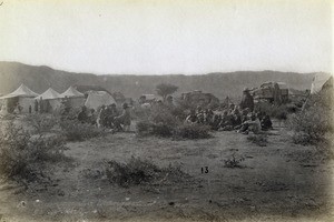 Camp of a missionary expedition, in Zambia