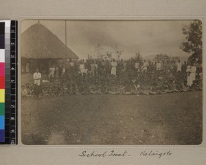 Group portrait of school students and teachers, Kalaigolo, Papua New Guinea, ca. 1908-1910