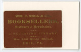 William. J. Sell, Booksellers [Business Card]