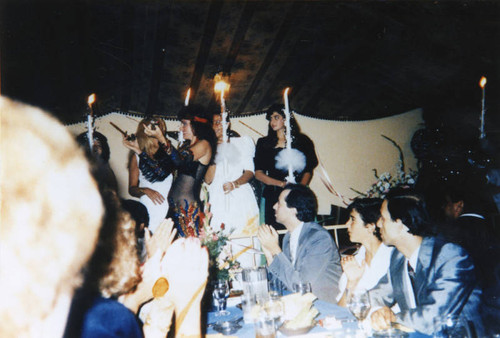 Arab American wedding party