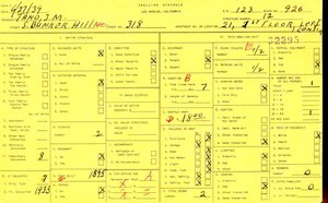 WPA household census for 318 S BUNKER HILL, Los Angeles