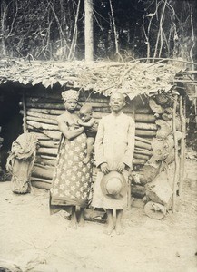 Eben Avo with his family, in Gabon
