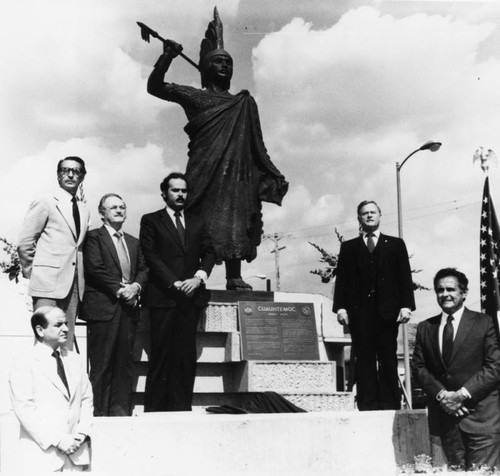 Dedication of Cuautemoc statue