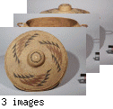 Hupa, Karok, or Yurok large lidded trinket basket