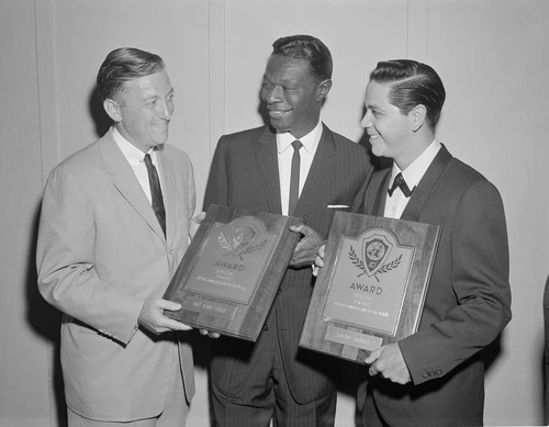 Photograph of Nat King Cole and Lucho Gatica