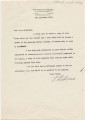 Letter from T. R. Ross to [Miss] Bickford, September 9, 1932