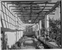 James R. Martin residence, pergola, Los Angeles, 1931