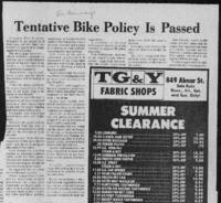 Tentative bike policy is passes