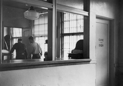 Booking office, Los Angeles City Jail