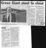 Green Giant plant to close