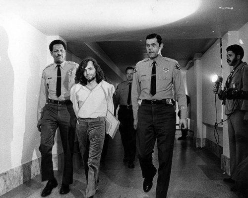 Charles Manson escorted from court