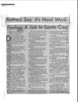 Authors Say Its Hard Work Finding A Job In Santa Cruz