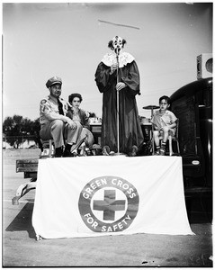 Traffic safety party at Wilson Elementary School, San Gabriel, 1952