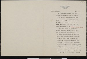 Irving Bacheller, letter, 1940-01-16, to Hamlin Garland