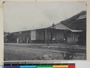 Anjiro Railway Station, Anjiro, Madagascar, ca.1910