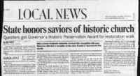 State honors saviors of historic church