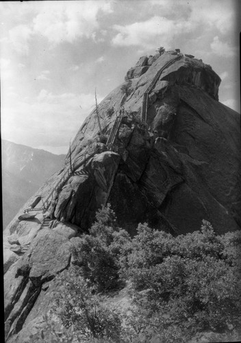 Moro Rock, showing old, wooden stairs