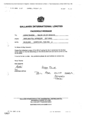Gallaher International Limited[Letter from Terri Skelton to Ocean Traders Regarding Copy of bill of lading for the 4 containers for Dubai]