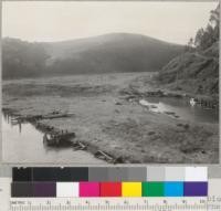 Redwood Region. Mouth of Albion River. After mill buildings, docks, etc. of Albion Lumber Company were razed and debris burned in May 1941. 12-4-41. E. F