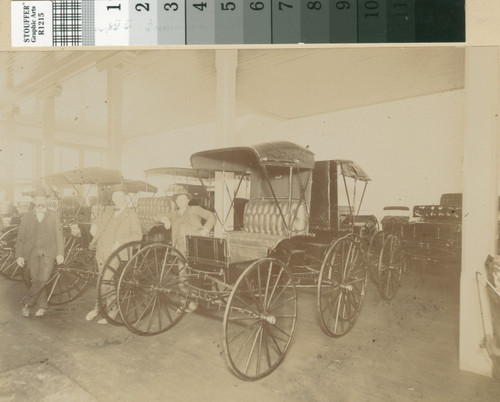 Carriages in Austin Foster Stoner's store