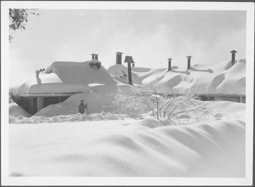 Mount Wilson Observatory's Monastery under snow