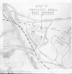 Map of Site "C" Proposed Small Boat Harbor, Petaluma, California