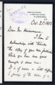 Frank Dicksee letter, 1903 October 21
