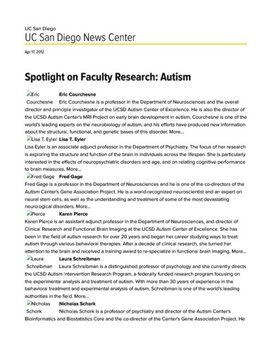 Spotlight on Faculty Research: Autism