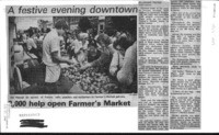 A festive evening downtown 2,000 help open Farmer's Market