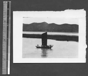 Boat on Chang river, Wuhan, Hubei, China, ca.1929