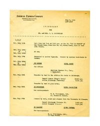 Itinerary for Mr. and Mrs. Isidore B. Dockweiler, July 2, 1930