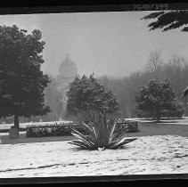 California State Capitol in snow