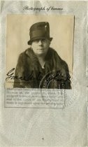 Signed passport photo of Grace Nettleton Cushing, circa 1930