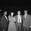 Charles Dixon posing with his sculpture of Dr. Martin Luther King